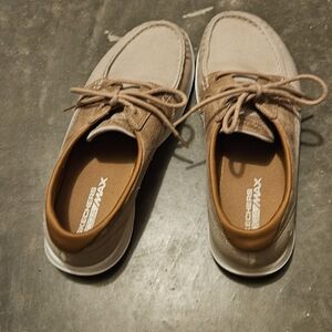 Skechers Men's Tan and Cream Sneakers